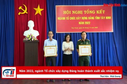 Năm 2022, ngành Tổ chức xây dựng Đảng hoàn thành xuất sắc nhiệm vụ