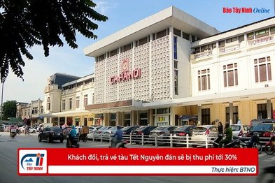 Khách đổi, trả vé tàu Tết Nguyên đán sẽ bị thu phí tới 30%