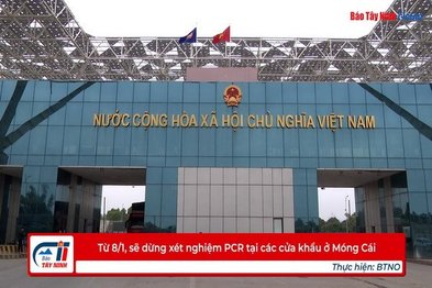 Từ ngày 8.1, dừng xét nghiệm PCR tại các cửa khẩu ở Móng Cái