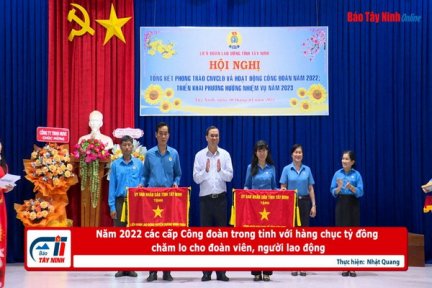 Năm 2022 các cấp Công đoàn trong tỉnh với hàng chục tỷ đồng chăm lo cho đoàn viên, người lao động