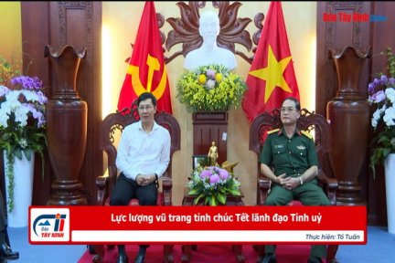 Lực lượng vũ trang tỉnh chúc Tết lãnh đạo Tỉnh uỷ