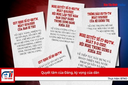 Quyết tâm của Đảng, kỳ vọng của dân