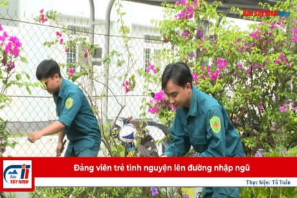 Đảng viên trẻ tình nguyện lên đường nhập ngũ