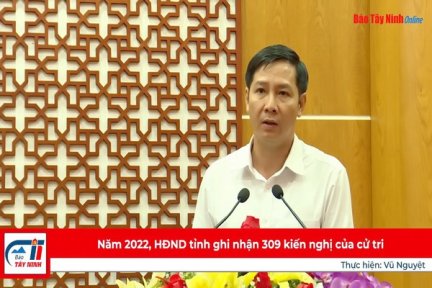 Năm 2022, HĐND tỉnh ghi nhận 309 kiến nghị của cử tri