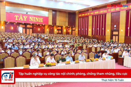 Tập huấn nghiệp vụ công tác nội chính; phòng, chống tham nhũng, tiêu cực