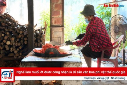 Nghề làm muối ớt được công nhận là Di sản văn hoá phi vật thể quốc gia