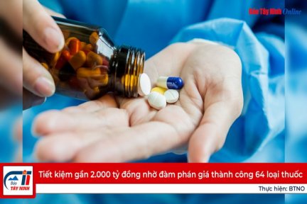 Tiết kiệm gần 2.000 tỷ đồng nhờ đàm phán giá thành công 64 loại thuốc