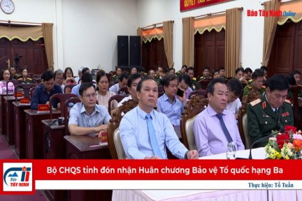 Bộ CHQS tỉnh đón nhận Huân chương Bảo vệ Tổ quốc hạng Ba