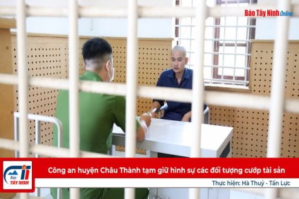 Công an huyện Châu Thành tạm giữ hình sự các đối tượng cướp tài sản