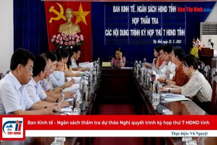 Ban Kinh tế - Ngân sách thẩm tra dự thảo Nghị quyết trình kỳ họp thứ 7 HĐND tỉnh