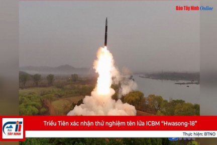 Triều Tiên xác nhận thử nghiệm tên lửa ICBM “Hwasong-18”