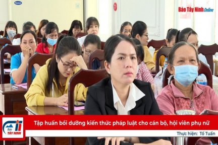 Tập huấn bồi dưỡng kiến thức pháp luật cho cán bộ, hội viên phụ nữ