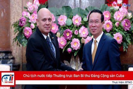 Chủ tịch nước tiếp Thường trực Ban Bí thư Đảng Cộng sản Cuba