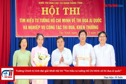 Trường Chính trị tỉnh đạt giải Nhất Hội thi “Tìm hiểu tư tưởng Hồ Chí Minh về thi đua ái quốc”