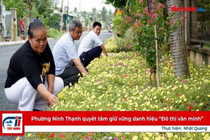 Phường Ninh Thạnh quyết tâm giữ vững danh hiệu “Đô thị văn minh”