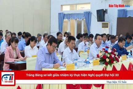 Trảng Bàng sơ kết giữa nhiệm kỳ thực hiện Nghị quyết Đại hội XII