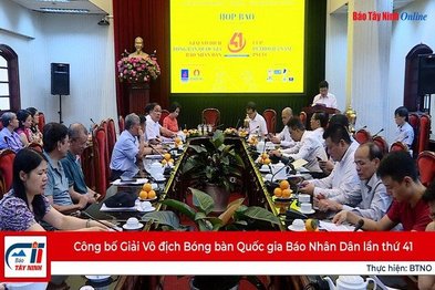 Công bố Giải Vô địch Bóng bàn Quốc gia Báo Nhân Dân lần thứ 41