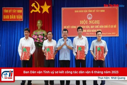 Ban Dân vận Tỉnh uỷ sơ kết công tác dân vận 6 tháng năm 2023