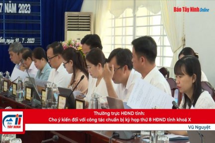 Thường trực HĐND tỉnh: Cho ý kiến đối với công tác chuẩn bị kỳ họp thứ 8 HĐND tỉnh khoá X