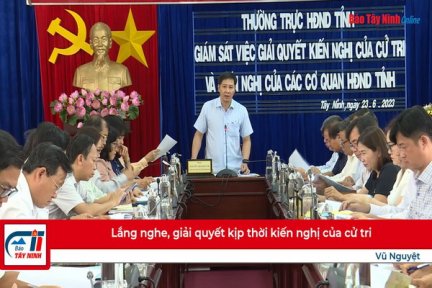 Lắng nghe, giải quyết kịp thời kiến nghị của cử tri