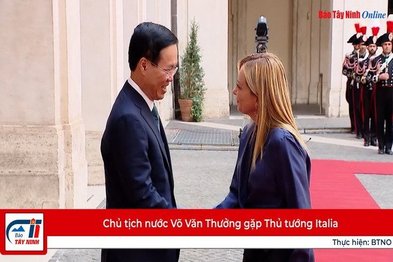 Chủ tịch nước Võ Văn Thưởng gặp Thủ tướng Italia