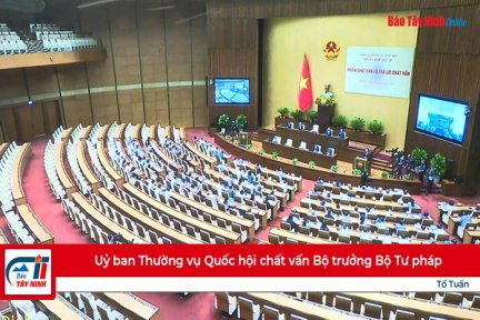 Uỷ ban Thường vụ Quốc hội chất vấn Bộ trưởng Bộ Tư pháp