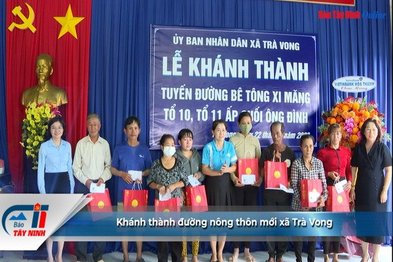 Khánh thành đường nông thôn mới xã Trà Vong