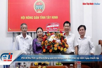 Phó Bí thư Tỉnh ủy thăm, tặng quà Hội Nông dân tỉnh nhân kỷ niệm ngày thành lập