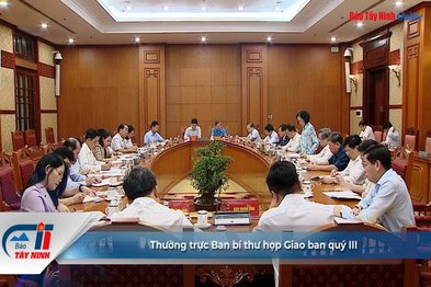 Thường trực Ban bí thư họp Giao ban quý III