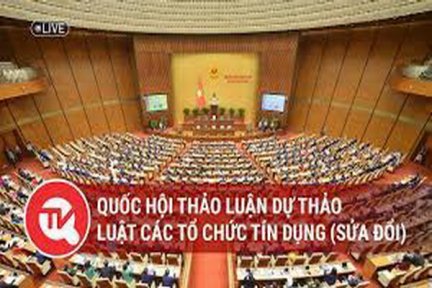 [Trực tiếp] Quốc hội thảo luận dự thảo Luật Các tổ chức tín dụng (sửa đổi)