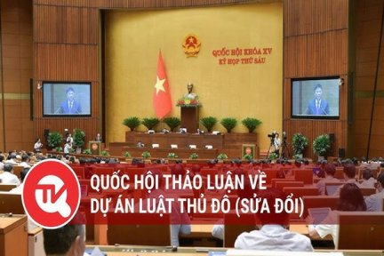 [Trực tiếp] Quốc hội thảo luận về dự án Luật Thủ đô (sửa đổi)