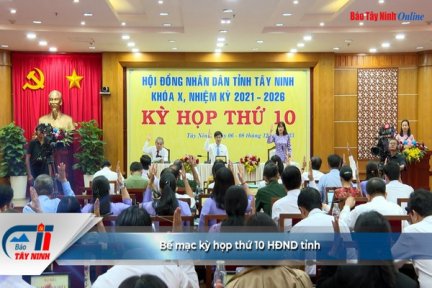 Bế mạc kỳ họp thứ 10 HĐND tỉnh