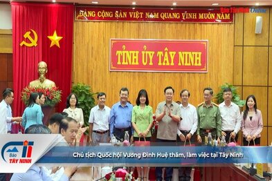 Chủ tịch Quốc hội Vương Đình Huệ thăm, làm việc tại Tây Ninh