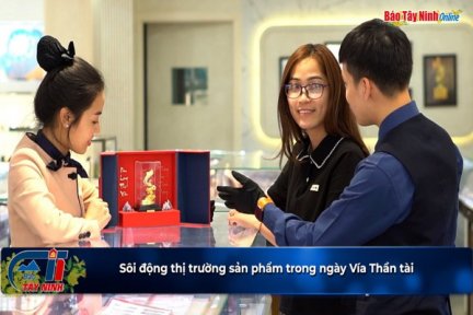 Sôi động thị trường sản phẩm trong ngày Vía Thần tài