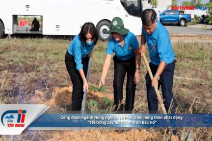 Công đoàn ngành Nông nghiệp và Phát triển nông thôn phát động “Tết trồng cây đời đời nhớ ơn Bác Hồ”