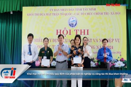 Khai mạc hội thi tìm hiểu quy định của pháp luật và nghiệp vụ công tác thi đua khen thưởng