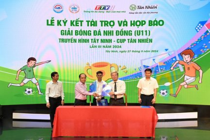 Lễ Khai mạc Giải bóng đá nhi đồng (U11) Truyền hình Tây Ninh Cup Tân Nhiên lần III,năm 2024