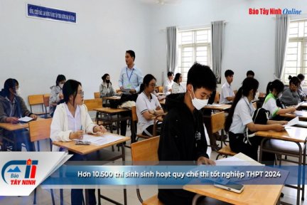 Hơn 10.500 thí sinh sinh hoạt quy chế thi tốt nghiệp THPT 2024