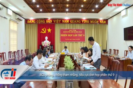 BCĐ phòng, chống tham nhũng, tiêu cực tỉnh họp phiên thứ 9