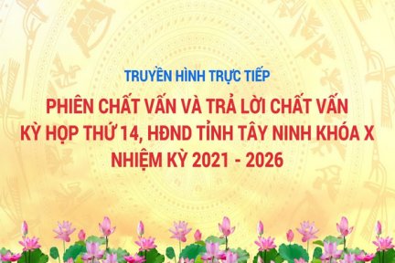 [Trực tiếp] Phiên chất vấn và trả lời chất vấn Kỳ họp thứ 14 HĐND tỉnh khóa X, nhiệm kỳ 2021-2026