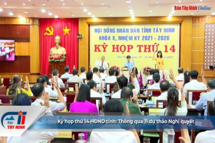 Kỳ họp thứ 14 HĐND tỉnh: Thông qua 11 dự thảo Nghị quyết