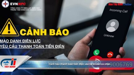 Cảnh báo thanh toán tiền điện vào tài khoản cá nhân