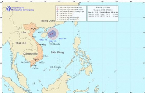 Áp thấp nhiệt đới có thể mạnh lên thành bão