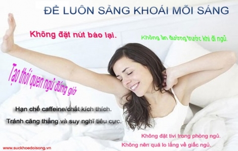 Để luôn sảng khoái mỗi sáng