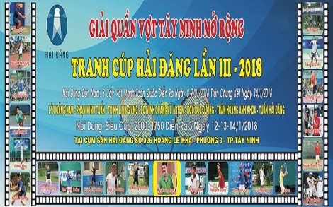 Tổ chức giải quần vợt Tây Ninh mở rộng, tranh cúp Hải Đăng J.S.C lần 3