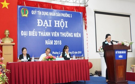 Quỹ TDND phường 3 tổ chức đại hội đại biểu thành viên 2018