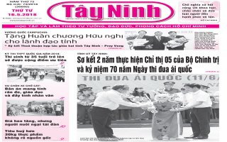 Điểm báo in Tây Ninh ngày 16.5.2018