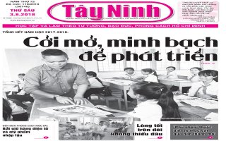 Điểm báo in Tây Ninh ngày 03.8.2018