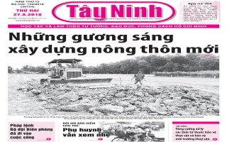 Điểm báo in Tây Ninh ngày 27.8.2018