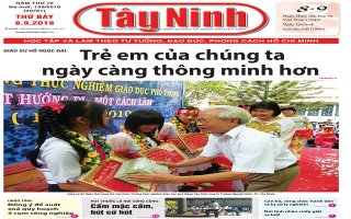 Điểm báo in Tây Ninh ngày 08.9.2018